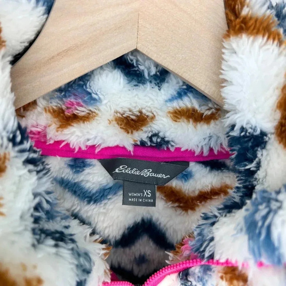 Eddie Bauer Size XS Women Top Jacket Fleece 1/4 Zip Hiking Outdoors Cozy Soft - Picture 3 of 7